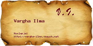 Vargha Ilma névjegykártya